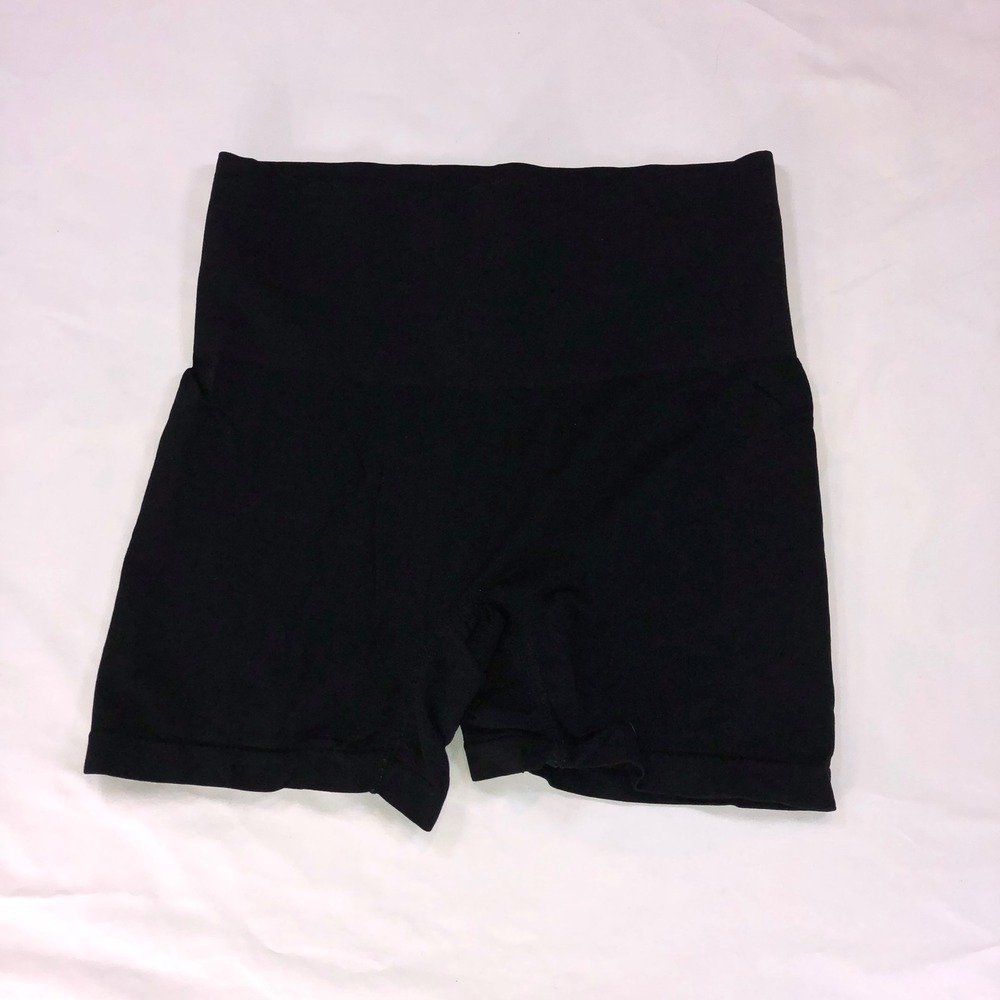 F.I.T. Black High Waisted Shapewear Compression Shorts Tummy Control Seamless